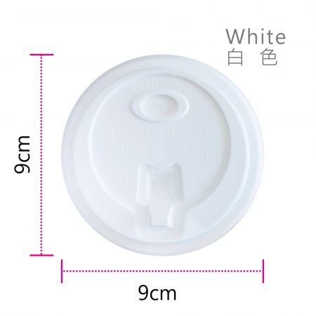 Coperchio per caffè resistente al calore, colore bianco, 90 mm