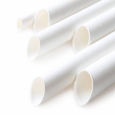 D12*L195mm Piercing End Paper Straw For Bubble Tea - D:12mm Paper Piercing Straw