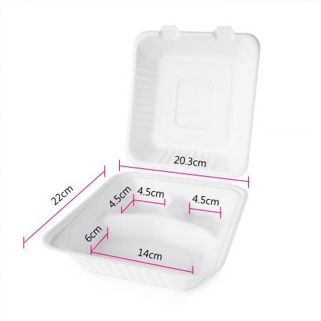 กล่องบรรจุกระดาษแบบคลามเชลล์ 3 ช่อง