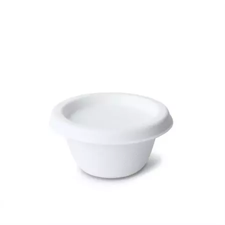 2oz White ECO-Friendly Sauce Cup(60ml) - 2oz sugarcane food cup for sauce