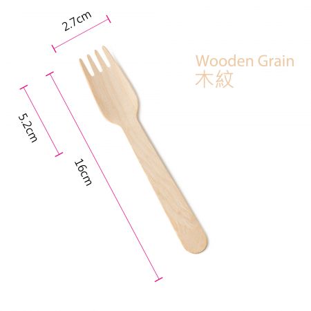 Forchetta monouso in legno da 16 cm