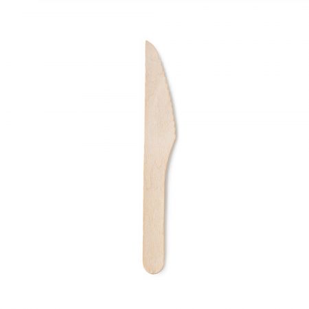 16cm Wooden Disposable Knife - 16cm wooden disposable knife