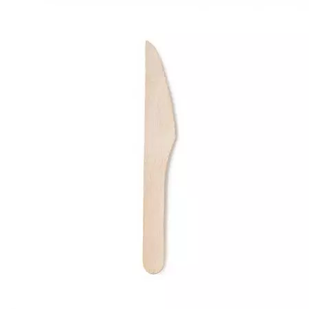Faca descartável de madeira de 16cm - Faca descartável de madeira de 16cm