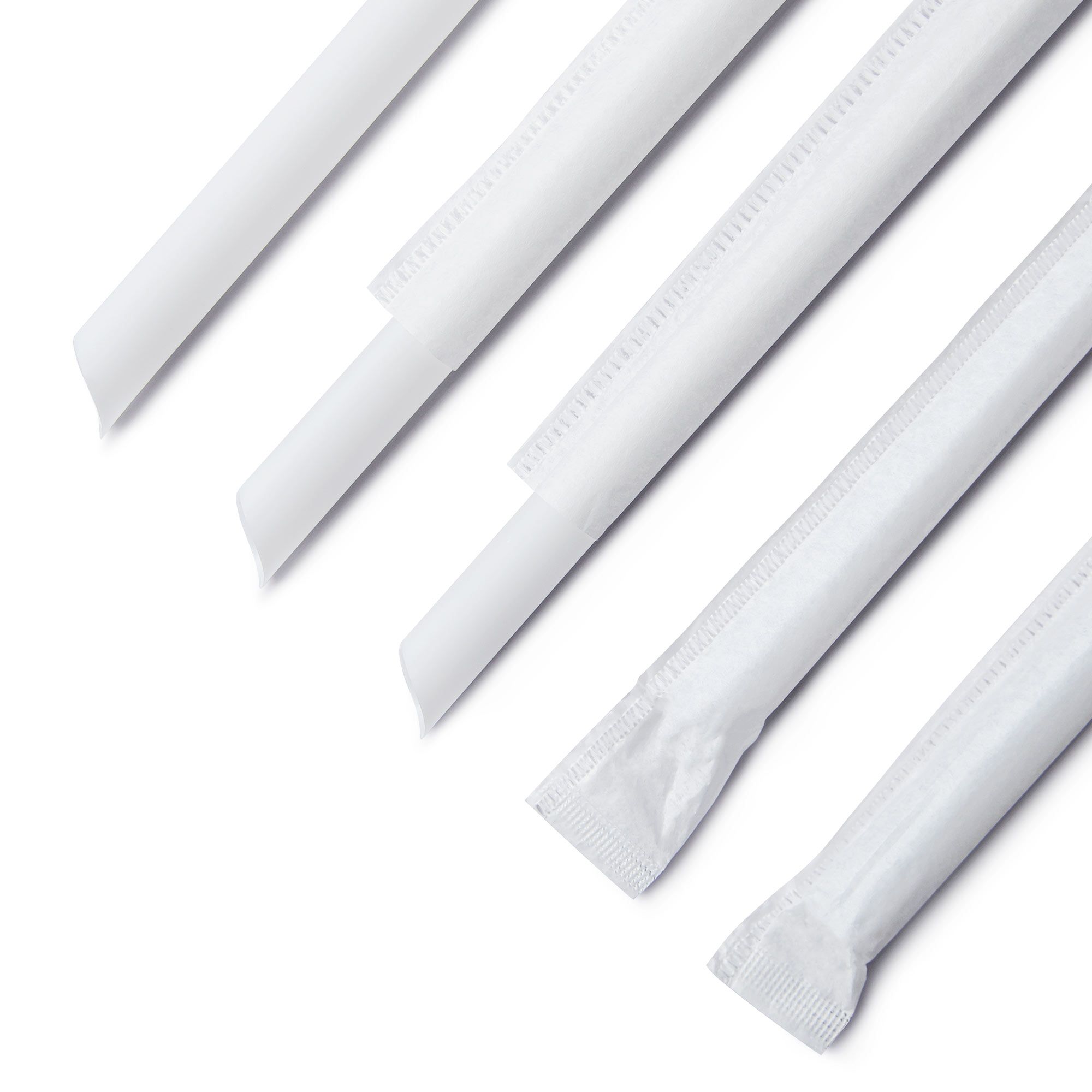 Disposable 12mm Bubble Tea Paper Straw Biodegradable Individual