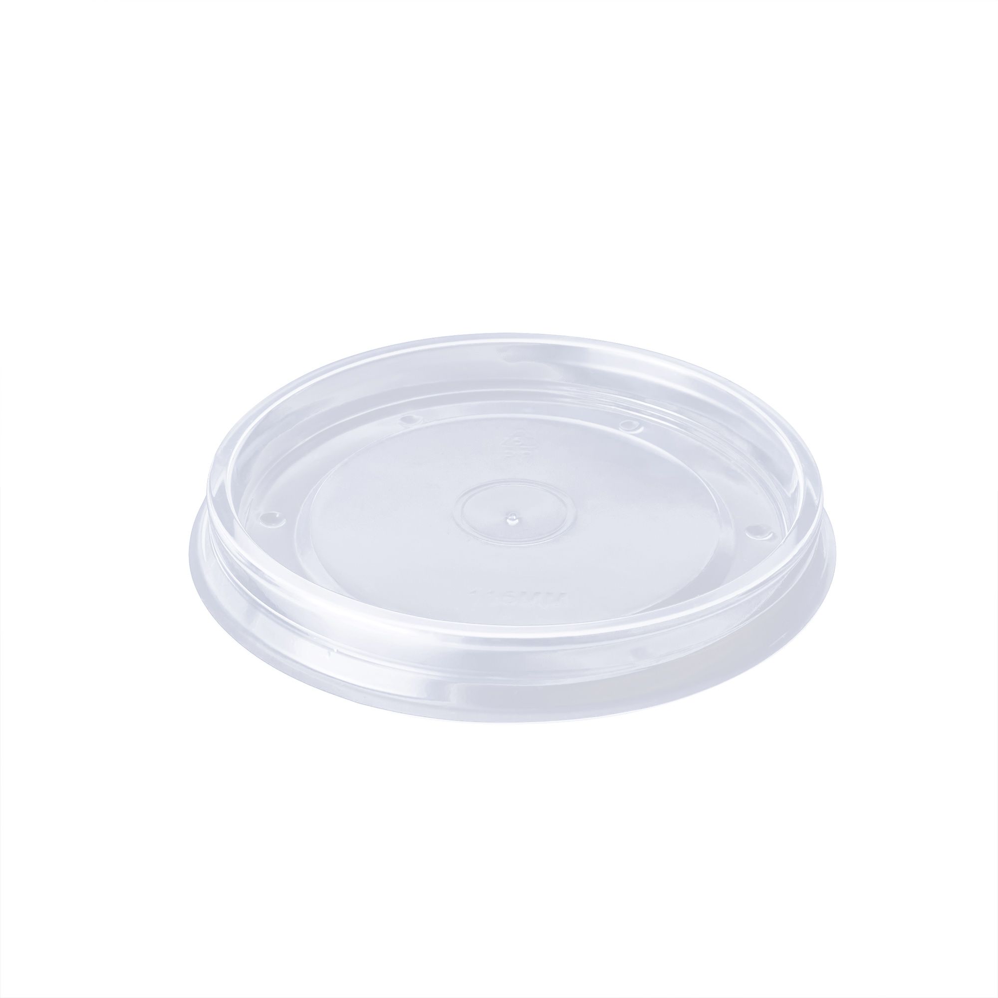 Tapa Transparente Para Tarrinas De Sopa De 115mm - Pack De 50 Unidades, Polipropileno Ecológico, Apta Para Microondas (retirar Tapa)