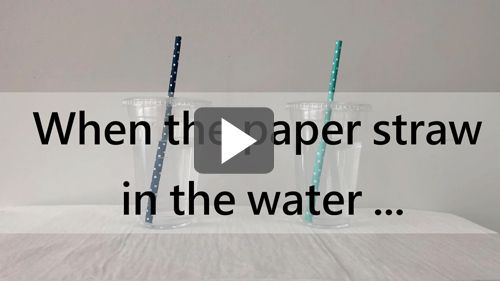 La cannuccia di carta è sicura in acqua per 8 ore