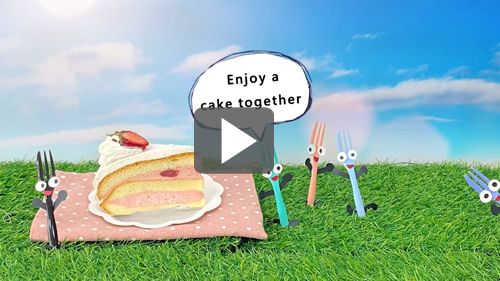Arrived At The Tea Time│Eat The Cake With Lovely Cake Fork!