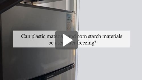 Тест на заморозку посуды│Материал PS против компостируемых столовых приборов
