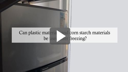 Tischgeschirr Gefriertest│PS-Material vs. Kompostierbares Besteck