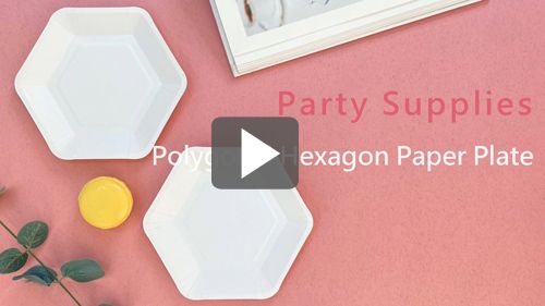 Hexagon Shape Cake Plate For Birthday Party