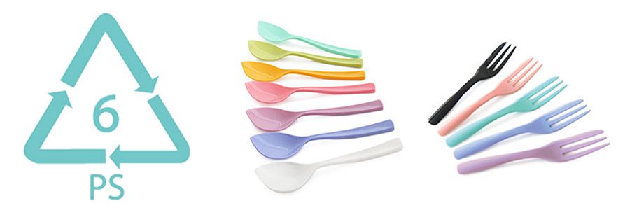 Il PS non schiumoso è principalmente utilizzato per materiali da costruzione, giocattoli, cancelleria, ecc.; comunemente utilizzato anche come materiale per contenitori di prodotti lattiero-caseari fermentati (prodotti a base di acido lattico come Yakult, Yogurt). Negli ultimi anni è stato ampiamente utilizzato per produrre stoviglie senza bisogno di lavaggio, come tazze senza bisogno di lavaggio, scatole per insalate, contenitori per uova. Il PS schiumoso è anche chiamato polistirolo, che viene prodotto aggiungendo un agente espandente durante il processo per ottenere un aumento di volume da venti a cento volte, e può essere utilizzato come materiale di imballaggio o contenitore. Il materiale PS ha la natura di resistere al calore entro i 60°C; non è adatto né per riempire con acqua bollente e cibi fritti, né per bevande alcoliche o a base di agrumi. Prodotti disponibili: stoviglie monouso per snack.