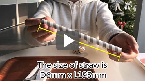 Die Papierstrohhalme mit 12 mm Durchmesser sind gut für Bubble Tea