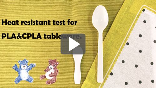 Hitzebeständigkeits-Test für umweltfreundliches Besteck