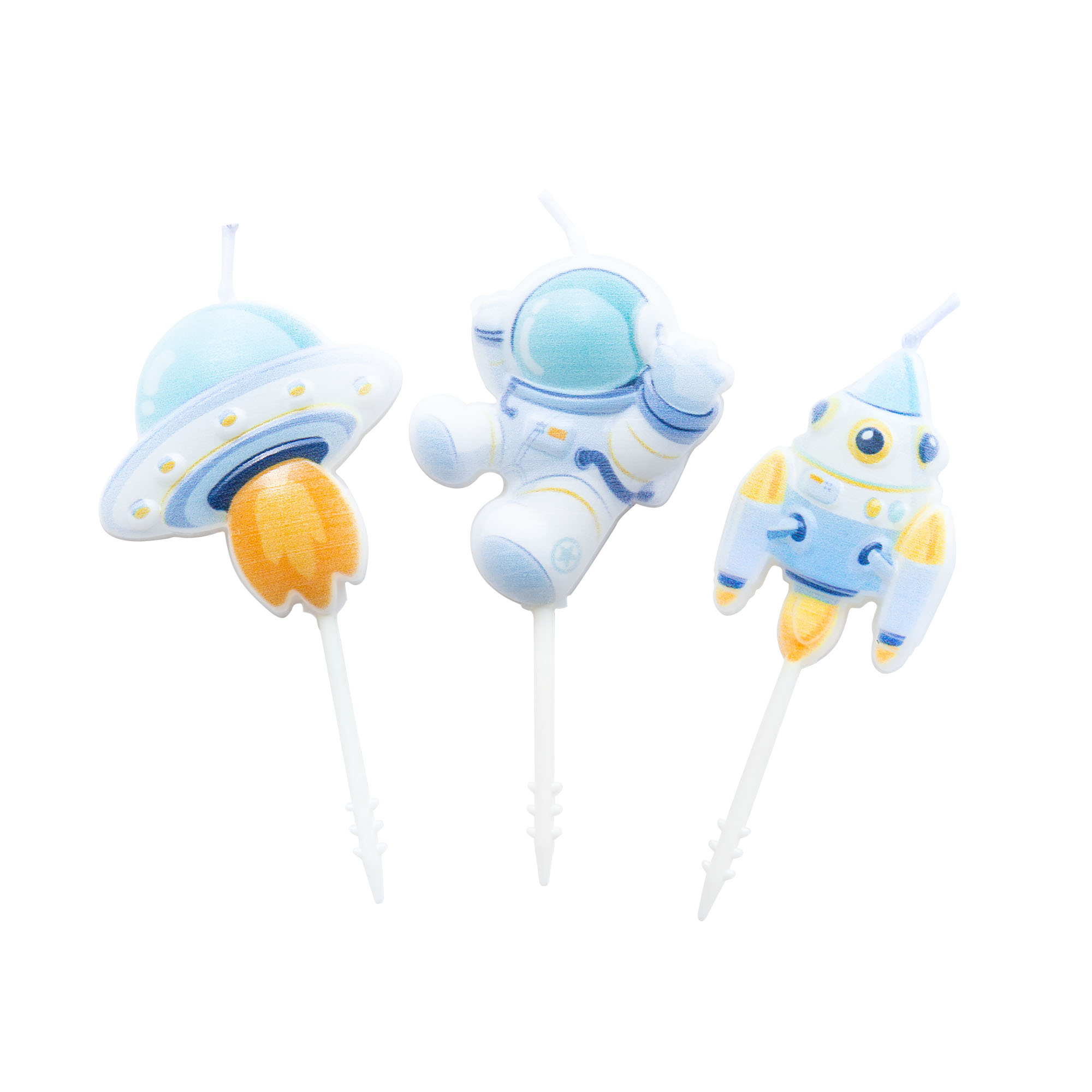 Space Astronaut Number 5 Birthday Candle - Planet Cake Topper For Kids Space Party