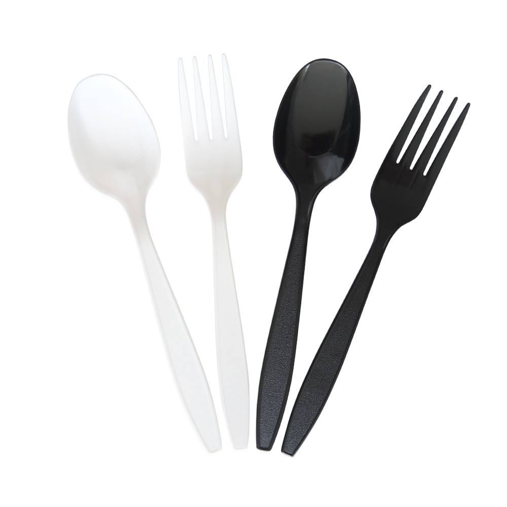 16,5 cm buntes Besteckset - Einweg-Plastikbesteckset | Hergestellt in Taiwan Kompostierbare Gabeln & Löffel Hersteller