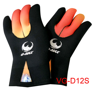 Dicke Neopren-Tauchhandschuhe mit sublimiertem Druck – entwickelt für Wärme, Abriebfestigkeit und Flexibilität bei kalten Wasserbedingungen.
