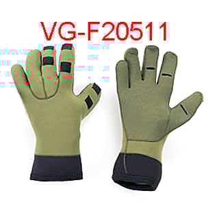 Gants de pêche en néoprène avec couture aveugle pour la chaleur et une prise améliorée.