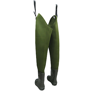 Neoprene Hip Wader with Rubber Boots