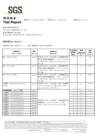 Отчет о тестировании на соответствие стандарту ROHS (2)
