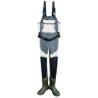 Waders en néoprène avec bottes en caoutchouc entièrement feutrées - Waders en néoprène avec bottes en caoutchouc entièrement feutrées