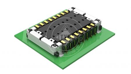Tragbarer Gerätebatteriepack-Anschluss. Board-to-Board- oder Board-to-FPC-Steckverbinder verbunden.