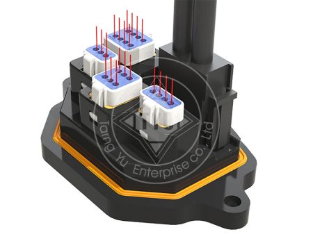 전기 자전거 중앙 모터 시스템 모듈 디자인 - TW2051/2 시리즈 환경을 갖춘 E-Bike Mid-Motor 모듈의 전경.