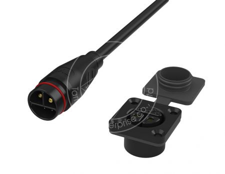 Kabel dan Konektor Tahan Air untuk Aktivitas Luar Ruangan - Konektor Baterai Pack Tahan Air dan Kabel Pengisian.