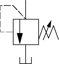 CML Direct Type Relief Valve, Hydraulic Valve, Modular Valve circuit diagram