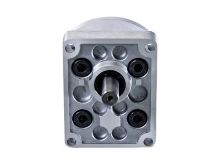 A系列小型化低噪音外嚙合齒輪泵EGA軸心與連接取附面。