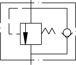CML HCGタイプの圧力制御弁 HCG-03、06、10、モジュラーバルブ回路図