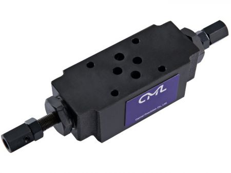 CML Modular Throttle & Check Valve MTC-02-W-1-J-C Screw adjustment knob type.