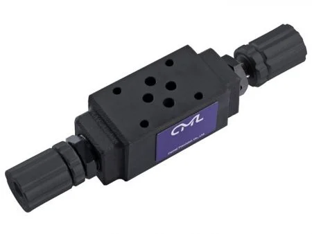 Válvula modular de estrangulación y retención MTC - CML Válvula modular de estrangulación y retención MTC-02-W-1-K-C de tamaño de puerto de 1/4".