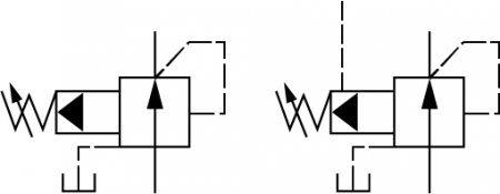 Válvulas Redutoras de Pressão CML RG-03,06,10, Válvula Hidráulica, Diagrama de circuito da Válvula Modular