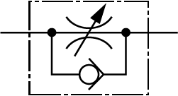 CML Válvula de estrangulamiento y retención SRCG-03,06,10, Válvula hidráulica, Diagrama de circuito de válvula modular