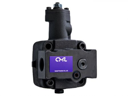 CML小型化变量叶片泵SFN 附止回阀与压力表连接面。