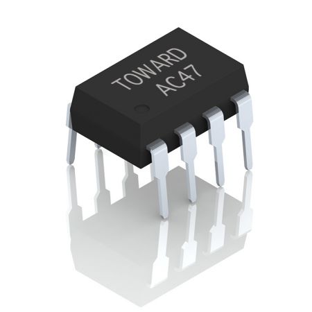 80V/1A/DIP-8 مرحل الحالة الصلبة - DIP-8، 80V/ 1A مرحل الحالة الصلبة 2xSPST-NO (2 شكل A)