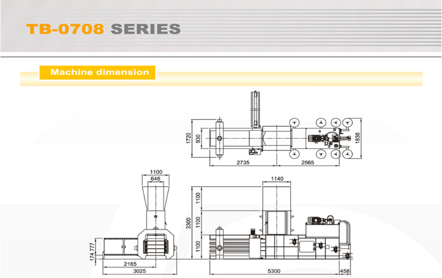Maschinendimension TB-0708-Serie