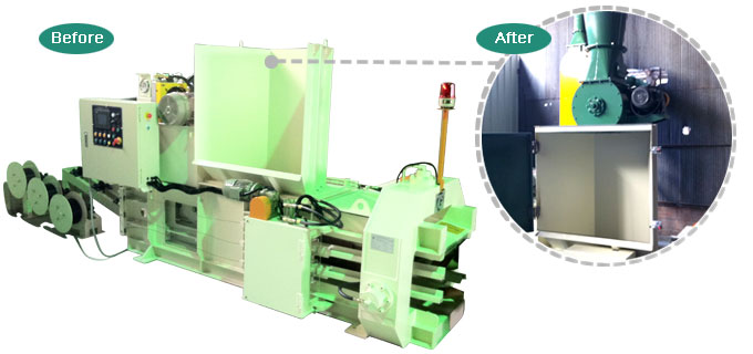 Пресс-подборщик для макулатуры с воздушным циклоном