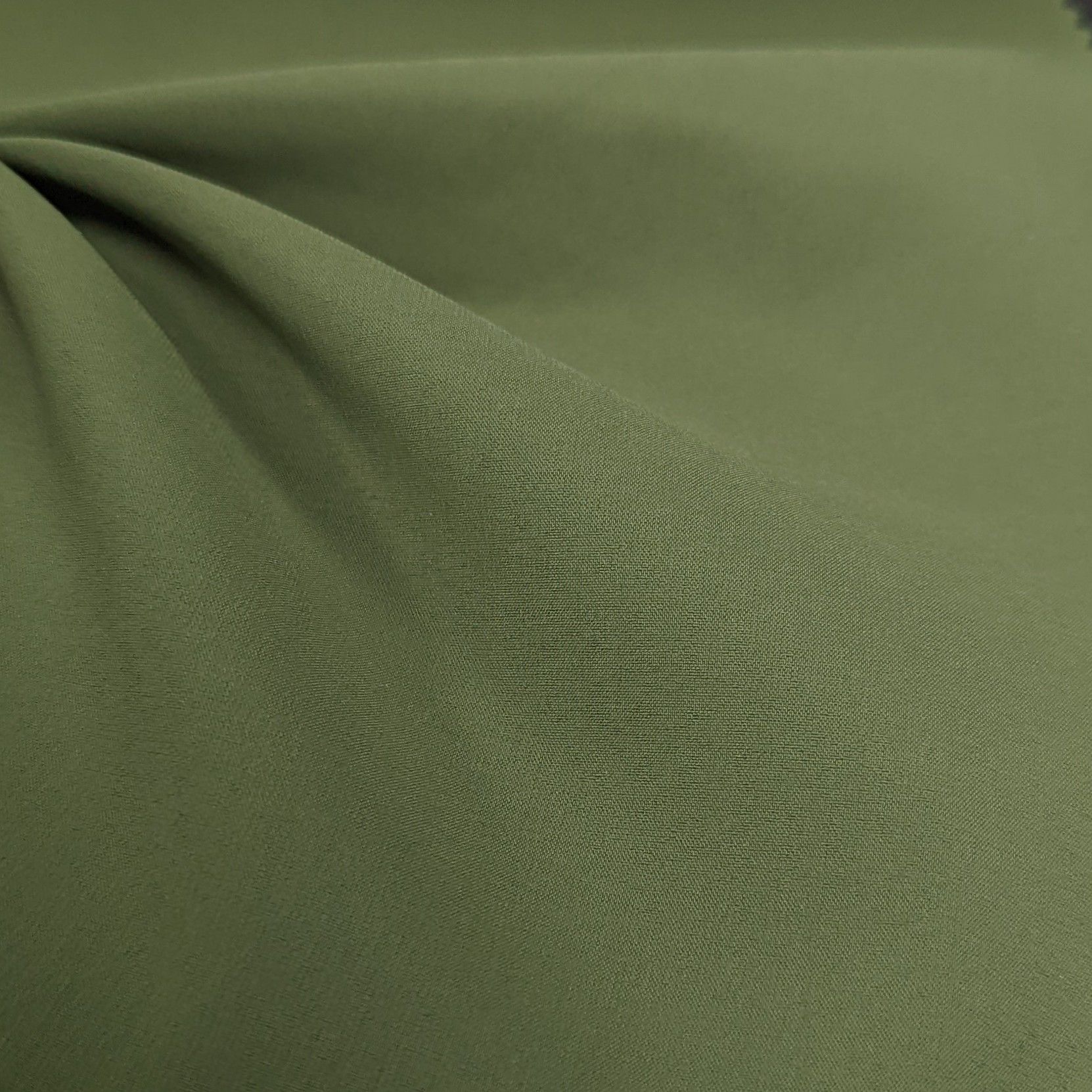 Olive Green Stretch Woven Fabric