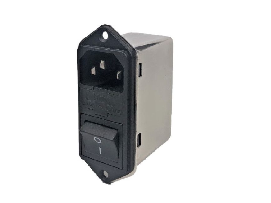 All new Power entry model filters with compact size in top-bottom flange assembly structure.  3-in-1 design with IEC inlet, a mains filter with single-fuse holder and a 2-pole rocker switch.
