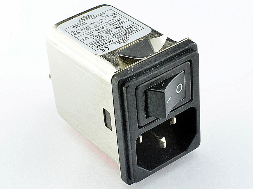 The YR series filter integrates an IEC inlet, filter and switch with excellent noise suppression performance and compact size.