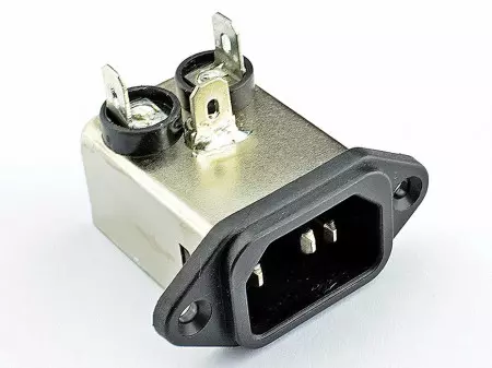 Fast-on connection and flange mounting IEC Inlet Filters YA-T1 - Fast-on connection and flange mounting YA-P integrates an IEC inlet type C14 and filter with noise suppression in a small and compact form factor.