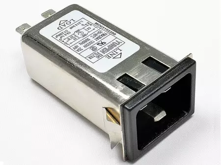 Fast-on connection and snap-in IEC Inlet Filters YMA20A1-MO - Fast-on connection and snap-in YMA20A1-MO integrates an IEC inlet type C20 and filter with noise suppression in a slim form factor.