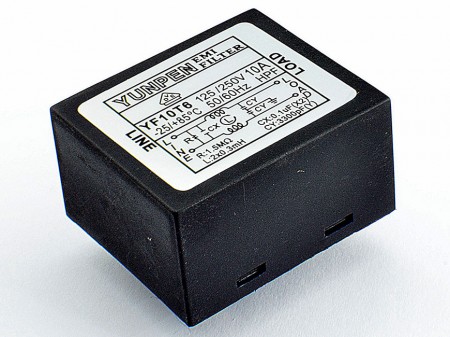 PC Board Mounting Filters YF-T8 - Specially designed for easy PC board mounting filtering with plastic case.