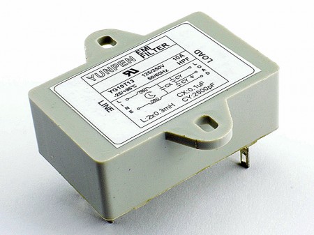 PCB terminal general purpose Plastic Case Single Phase Filters YG-T13 - PCB terminal general purpose filter YG-T13 with plastic case