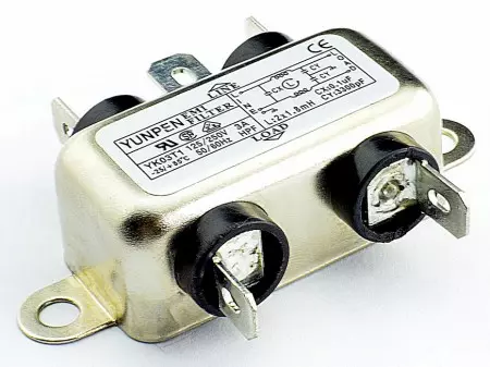 Fast-on connection Single Phase Filters YK-T1 - Fast-on connection YK-T1 is the single phase one-stage filter for general purpose.