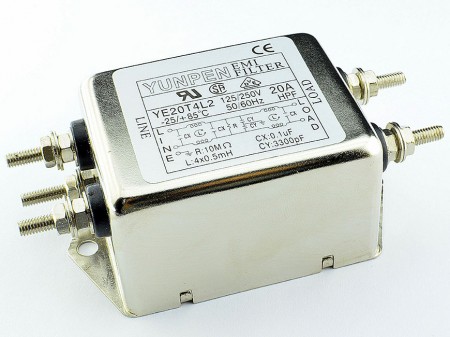 M4 screw terminal Single Phase Two-Stage Filters YE-T4L2 - M4 screw terminal YE-T4L2 is the single phase one-stage filter for general purpose.