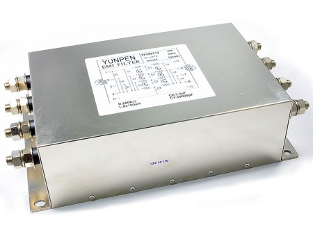 M12 Screw Terminals Three-Phase Three-Wire Filters YP-T12 - M12 screw terminals YP-T12 output for 150~250 amps is designed for easy installation.