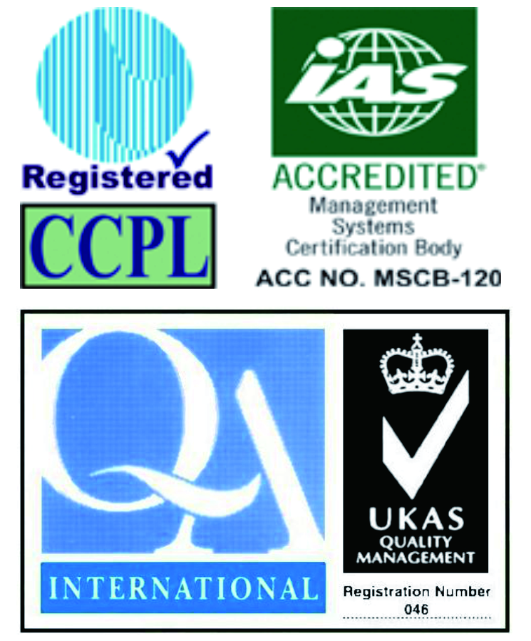 مدیریت کیفیت گواهینامه‌دار UKAS، ISO 9001:2015 از نرده‌ها / دستگیره‌ها / پله‌های فلزی
مدیریت محیط زیست گواهینامه‌دار ISO 14001:2015 از نرده‌ها / دستگیره‌ها / پله‌های فلزی
