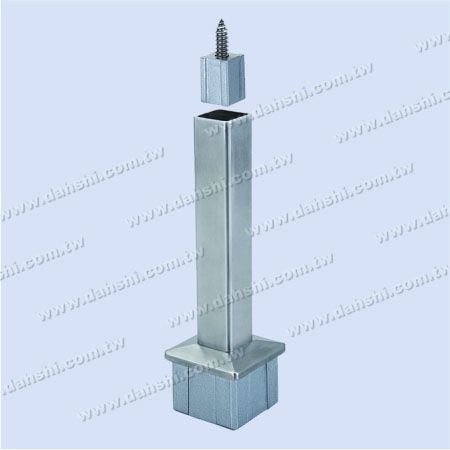 S.S. Square Tube Perp. Post Conn. Reducer Flat - Stainless Steel Square Tube  Handrail Perpendicular Post Connector Reducer Flat, Made in Taiwan  Stainless Steel Handrail Fittings Manufacturer
